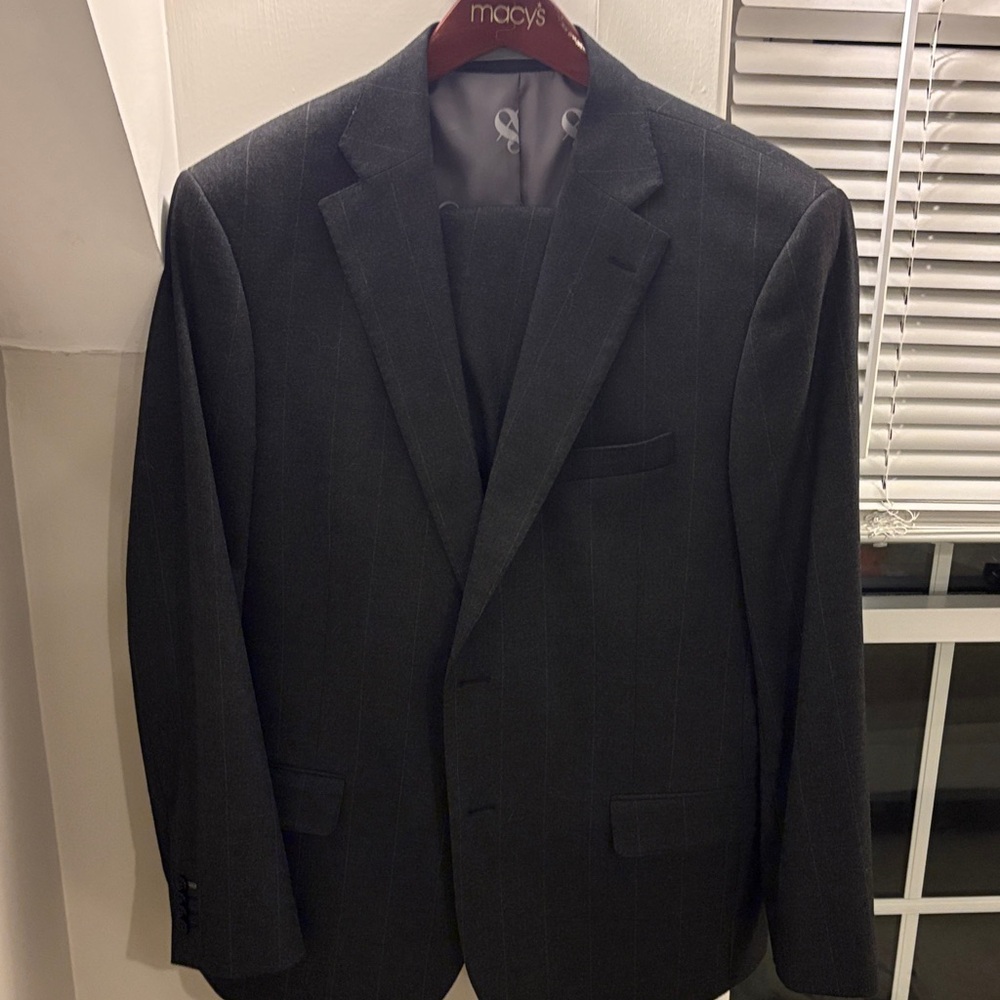 Scotch & Soda Charcoal Pinstripe Suit